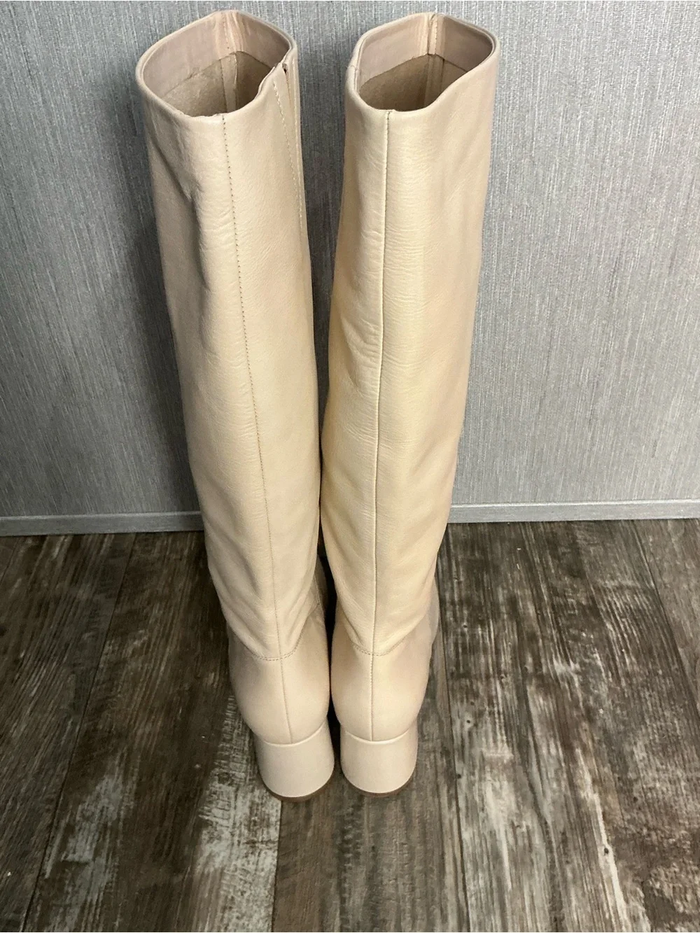 NWOB Seychelles Beige Knee High Block Heel Boots Size 10 - Picture 11 of 16